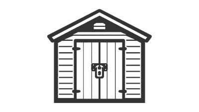 Icon eines Ger&auml;tehauses zur Lagerung von Spielplatzger&auml;ten und Zubeh&ouml;r